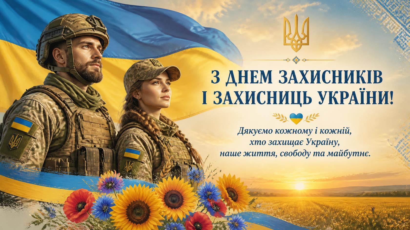 вітальну листівку до Дня захисників і захисниць Україниjpg